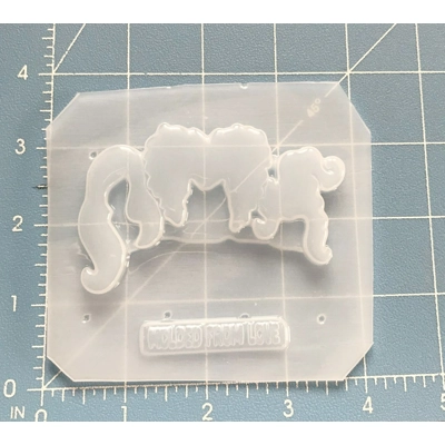 3 Witch Sister Heads Handmade Plastic Resin Mold