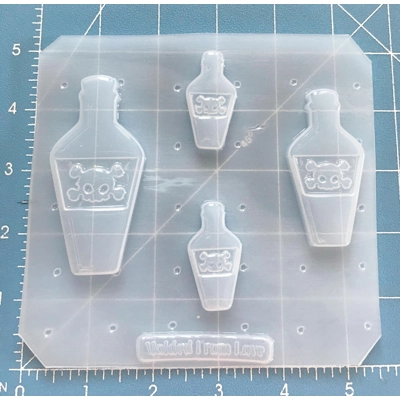 Poison Bottle Shapes Handmade Plastic Resin Mold Poison Bottle Shapes Handmade Plastic Resin Mold