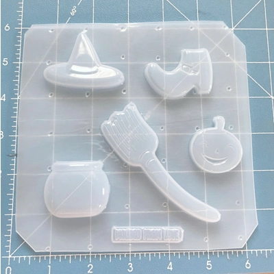 5 Cavity Witchy Witch Pallet handmade plastic mold