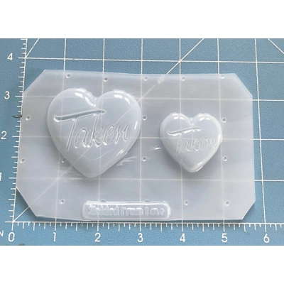 Retro Vintage Taken Hearts Handmade Plastic Mold Retro Vintage Taken Hearts Handmade Plastic Mold