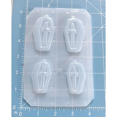 NEW! Left and Right Retro Coffins in 2 sizes Handmade Plastic Mold