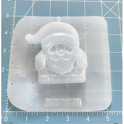 Santa In Chimney Soap/Bath Bomb Handmade Plastic Mold