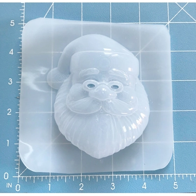 Santa With Glasses Soap/Bath Bomb Handmade Plastic mold
