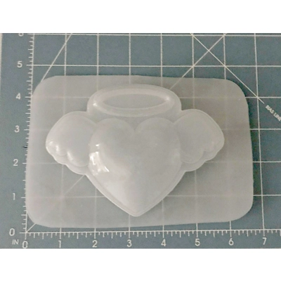 Angel Heart with Wings Soap/Bath Bomb Handmade Plastic Mold