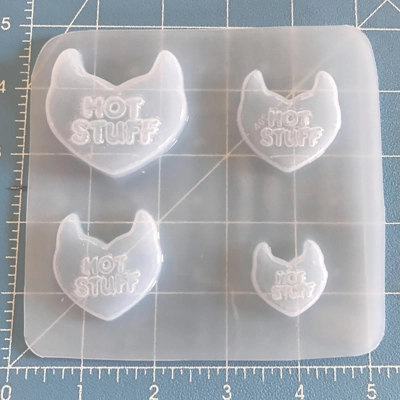 Hot stuff Horned Hearts pallet of 4 Handmade Plastic Mold