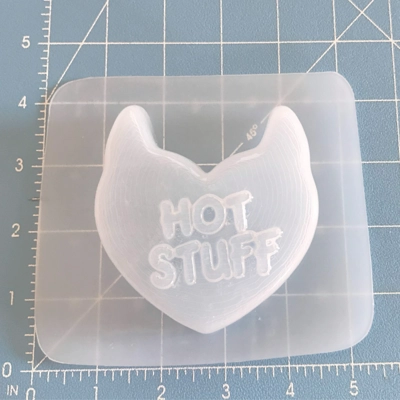 Hot Stuff Horned Heart Soap/Bath Bomb Handmade Plastic Mold