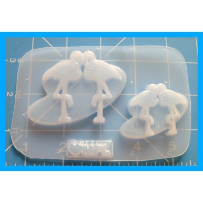 MFL Exclusive Retro Vintage Double Flamingo Shapes handmade Plastic Mold MFL Exclusive Retro Vintage Double Flamingo Shapes handmade Plastic Mold