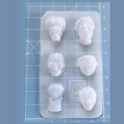 6 Bite Size Small Horror Movie Heads Handmade Plastic Mold 6 Bite Size Small Horror Movie Heads Handmade Plastic Mold