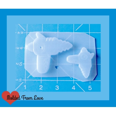 2 New Style Retro Rayguns Handmade Plastic Mold 2 New Style Retro Rayguns Handmade Plastic Mold