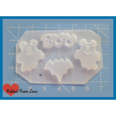 Ghost Mouse BOO Pallet Handmade Plastic Mold Ghost Mouse BOO Pallet Handmade Plastic Mold