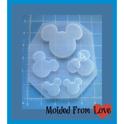5 Cavity Mouse Heads handmade Plastic Mold 5 Cavity Mouse Heads handmade Plastic Mold