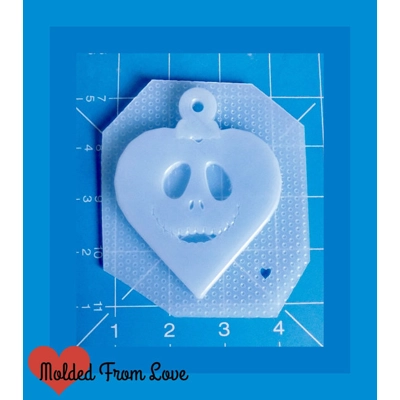 Jack Heart Face Ornament Handmade Plastic Mold Jack Heart Face Ornament Handmade Plastic Mold