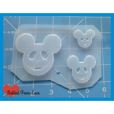 3 Jack Mouse Heads Handmade Plastic Mold 3 Jack Mouse Heads Handmade Plastic Mold