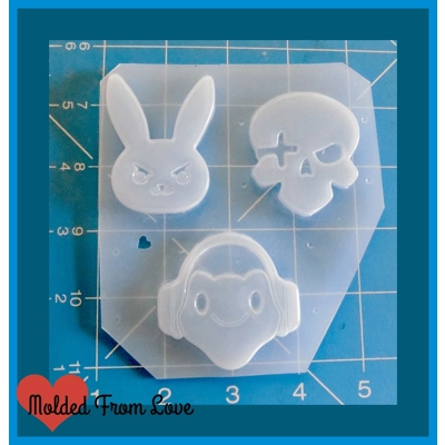 Overwatch Pallet of 3 Characters Handmade Plastic Mold Overwatch Pallet of 3 Characters Handmade Plastic Mold