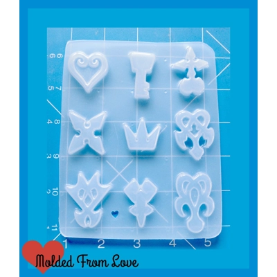 9 Cavity Kingdom Heart Pallet Handmade Plastic Mold 9 Cavity Kingdom Heart Pallet Handmade Plastic Mold