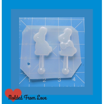 Kawaii Chocolate Bunny Pops Handmade Plastic Mold