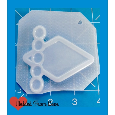 Retro Vegas Style Sign Brooch Bezel Handmade Plastic Mold