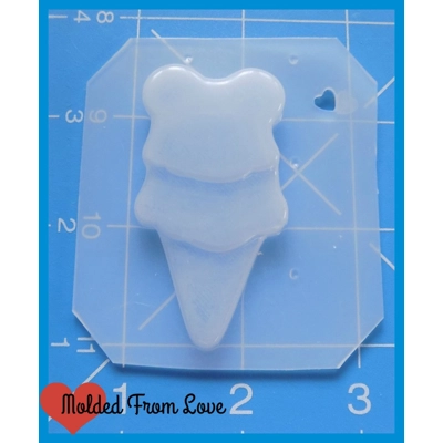 Double Scoop Mouse Ear Ice Cream Cone Handmade Plastic Mold Double Scoop Mouse Ear Ice Cream Cone Handmade Plastic Mold