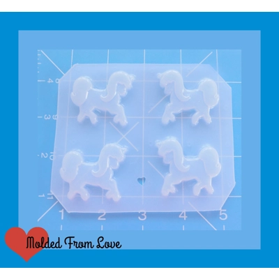 Oh So Kawaii Mini Unicorns pallet of 4 Handmade Plastic Mold Oh So Kawaii Mini Unicorns pallet of 4 Handmade Plastic Mold