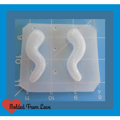 Small Size Detailed Octo Tentacles handmade Plastic Mold Small Size Detailed Octo Tentacles handmade Plastic Mold