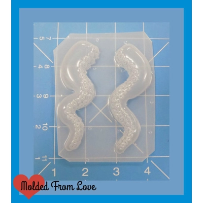 Pair of Detailed Octo Tenticles Left and Right Handmade Plastic Mold Pair of Detailed Octo Tenticles Left and Right Handmade Plastic Mold