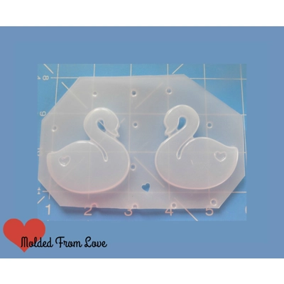 2 Sweet Swan Shapes Handmade Plastic Mold 2 Sweet Swan Shapes Handmade Plastic Mold