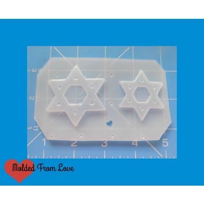 2 Star Of David Shapes Handmade Plastic Mold