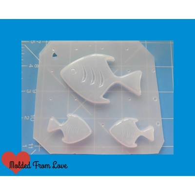 3 Retro Style Fish Shapes Handmade Plastic Mold 3 Retro Style Fish Shapes Handmade Plastic Mold