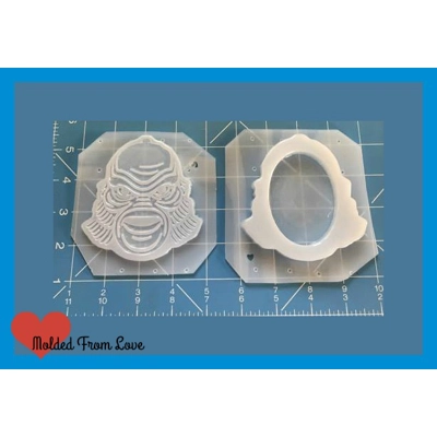 Retro Creature From The Black Lagoon Trinket Box Handmade Plastic Mold