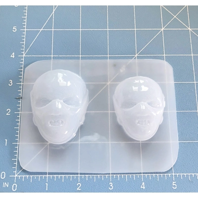 Set of 2 Hannibal Heads Handmade Plastic Mold Set of 2 Hannibal Heads Handmade Plastic Mold