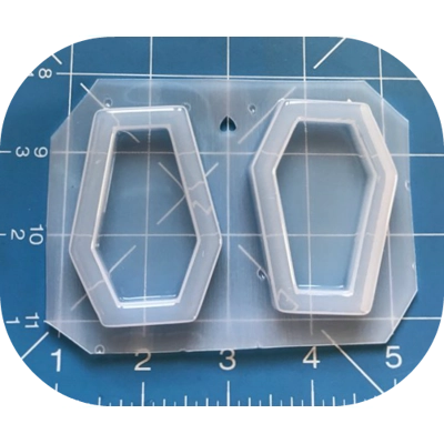 Larger Coffin Open Bezel Shaker Style Handmade Plastic Mold