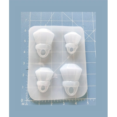 Small Size Retro Ring Pops 4 Cavity Handmade Plastic Mold