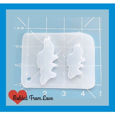 2 Maleficent Silhouettes handmade Plastic Resin Mold 2 Maleficent Silhouettes handmade Plastic Resin Mold