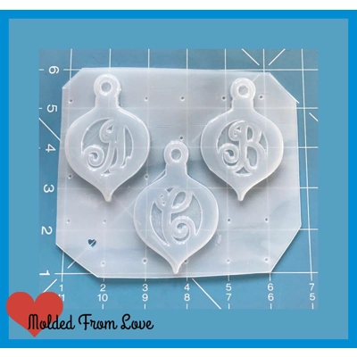Retro Vintage Ornament Monogram Handmade Plastic Resin Mold Retro Vintage Ornament Monogram Handmade Plastic Resin Mold