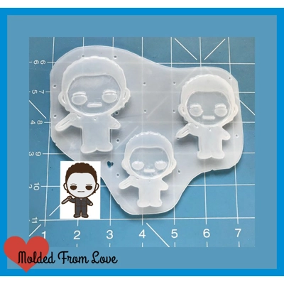 Kawaii Horror Movie Character 1 Handmade Plastic Resin Mold Kawaii Horror Movie Character 1 Handmade Plastic Resin Mold