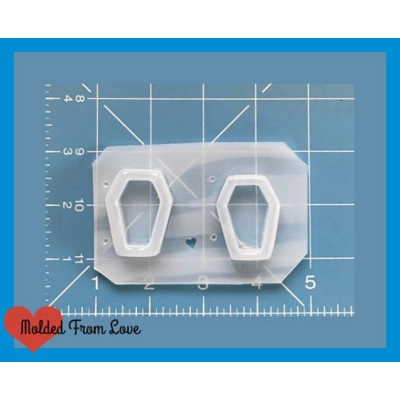 2 Chibi Coffin Shape Open Bezel Shakers Handmade Plastic Resin mold 2 Chibi Coffin Shape Open Bezel Shakers Handmade Plastic Resin mold