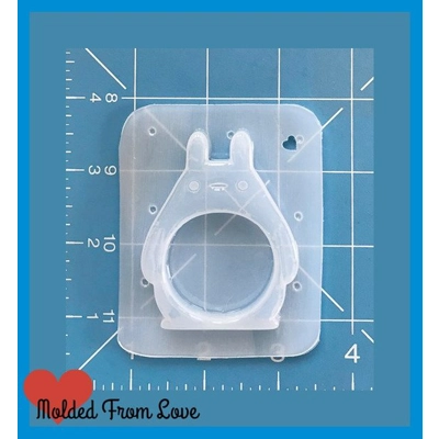Totoro Open Bezel Shaker Style Handmade Plastic Resin Mold Totoro Open Bezel Shaker Style Handmade Plastic Resin Mold