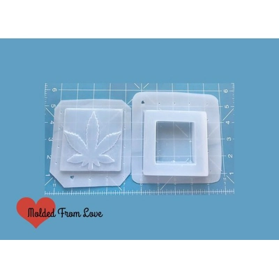 Cannabis Leaf Trinket Box Handmade Plastic Resin Mold