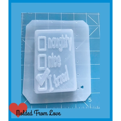 Naughty Nice I Tried funny Soap/Bath Bomb Handmade Plastic Mold