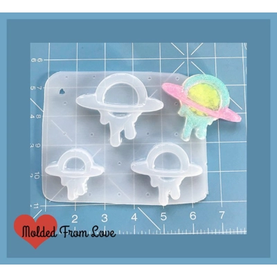 Kawaii Drippy Saturn Open Bezel Shaker Style Handmade Plastic Mold Kawaii Drippy Saturn Open Bezel Shaker Style Handmade Plastic Mold