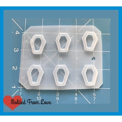 6 tiny 1" chibi coffin open bezel shaker style handmade Plastic Mold 6 tiny 1" chibi coffin open bezel shaker style handmade Plastic Mold