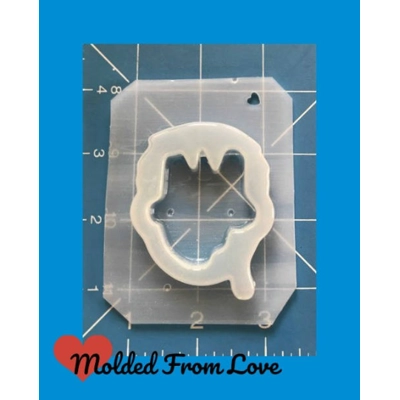 Zombie Head Open Bezel Shaker Style Handmade Plastic Mold Zombie Head Open Bezel Shaker Style Handmade Plastic Mold