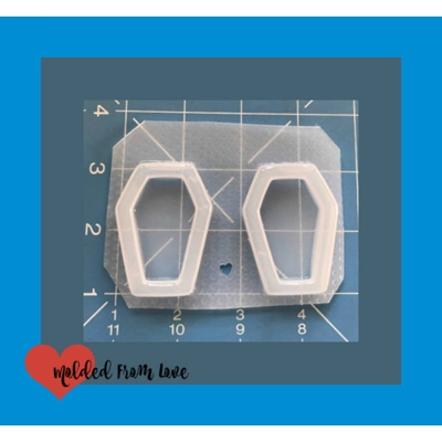 2 Medium size Coffin Open Bezel Shaker Style Handmade Plastic Mold