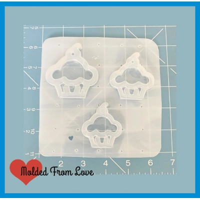 Kawaii Delish Cupcake Open Bezel Shaker Style Handmade Plastic Mold Kawaii Delish Cupcake Open Bezel Shaker Style Handmade Plastic Mold