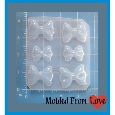 4 Med 4 small glam Bows Handmade Plastic Mold
