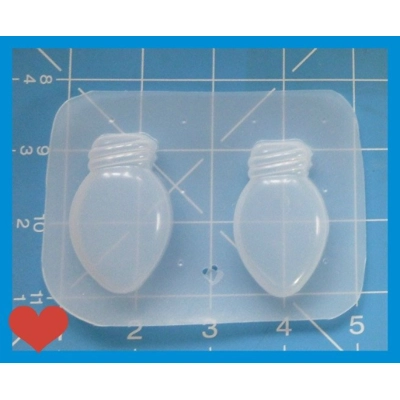 2 Chubby Christmas Bulbs Handmade Plastic Mold 2 Chubby Christmas Bulbs Handmade Plastic Mold