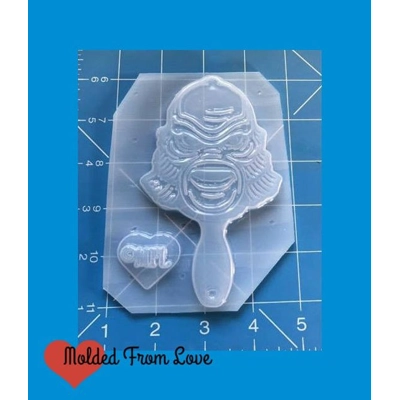 Small Creature Lagoon Handheld Mirror Handmade Plastic Mold