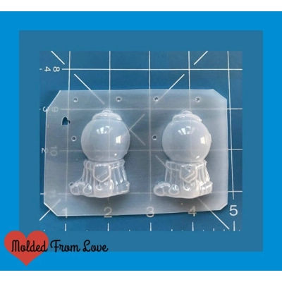 Set of 2 Kawaii Gumball Machines Handmade Plastic Resin Mold