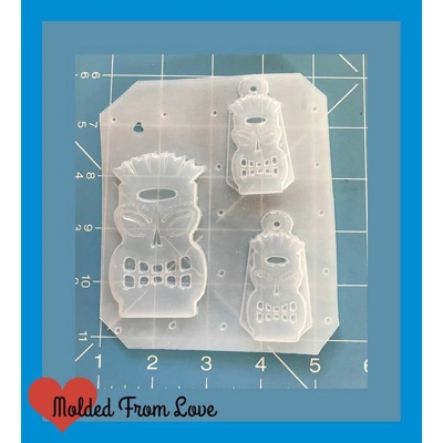 3 Retro Lounge Tikis Handmade Plastic Mold