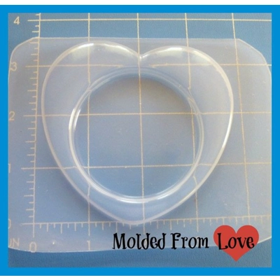 Big Smooth Heart Bangle Bracelet Handmade Plastic Mold Big Smooth Heart Bangle Bracelet Handmade Plastic Mold
